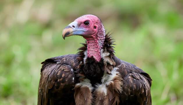 Hooded Vulture Portrait A Majestic Bird of Prey in Natural Habitat