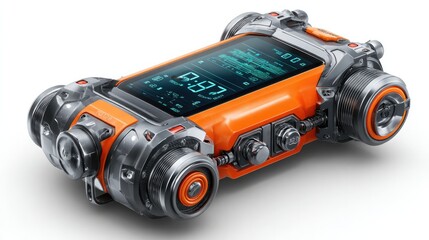 Futuristic Technological marvel: The image captures a highly stylized, futuristic phone design, showcasing an innovative approach to mobile technology.