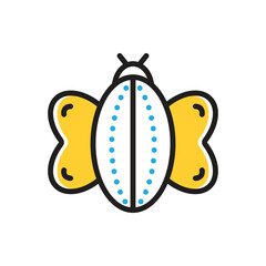 Multi color icon for insect