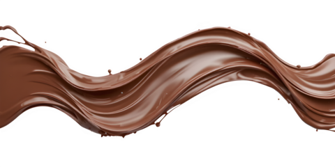 A stunning, classy burst of chocolate. 3D illustration, 3D rendering.