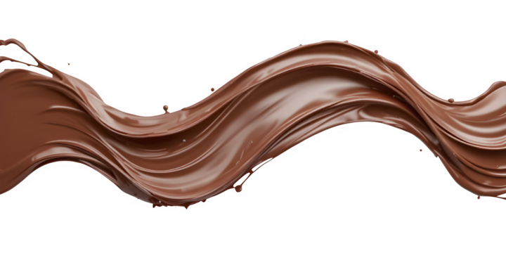 A stunning, classy burst of chocolate. 3D illustration, 3D rendering.