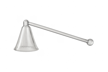 Transparent glass candle snuffer for extinguishing flame