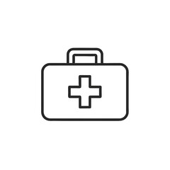 Obraz premium Medical First Aid Kit Icon for Health, Safety, and Emergency Preparedness in Hospitals and Homes