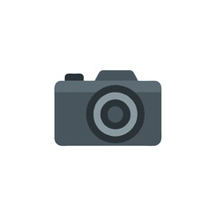 Graphic Dark Blue Camera Icon Isolated On White Background For Stock Image Listing