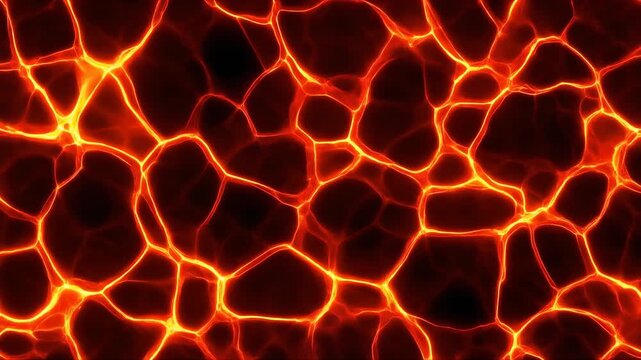 Molten lava texture glowing with fiery cracks and deep red-orange energy for intense sci-fi and volcanic visuals