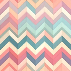 Pastel chevron pattern, a repeating zig-zag design with varied hues