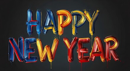 Happy New Year festive greeting celebration