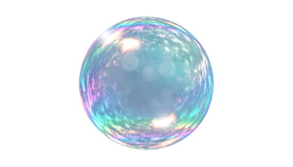 Colorful soap bubbles, isolated PNG with transparent background, iridescent spheres for compositing, rainbow reflections, fantasy and abstract effects