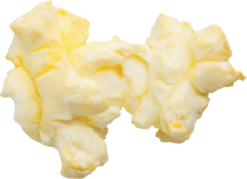 Tasty popcorn close up isolated on white background