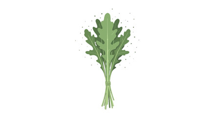 Fresh Arugula Bunch Illustration With Dark Backdrop, Great Design For Food Lovers