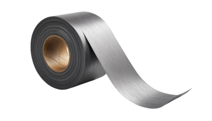 3D satin ribbon rolled into a roll on a light background, realistic texture, elegant decorative element for packaging, gift wrapping, and design projects