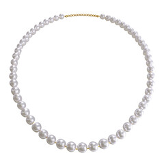 Pearl necklace hanging displaying luxury and elegance