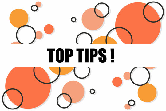 Naklejki Vector banner. Megaphone with top tips speech bubble. Loudspeaker. Banner for business, marketing. Banner design vector illustration.