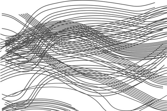 Abstract Streamline Flow Field on Dark Background