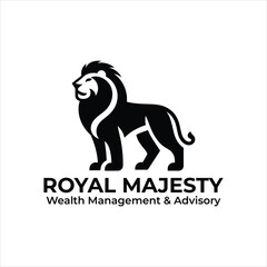 Lion silhouette in a stylized design