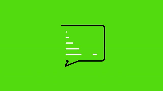 Comment Below Box Pop-Up With Animation Green Screen. 4K Resolution