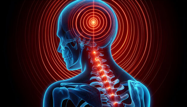 headache with red glow