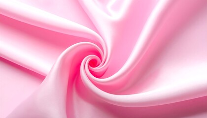 Pink, flowing fabric swirls inward, creating a soft vortex
