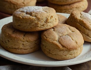 Fototapeta premium gingerbread buttermilk biscuits on a plate