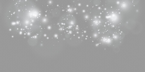 Glow effect. Decoration for the background. Christmas dust.