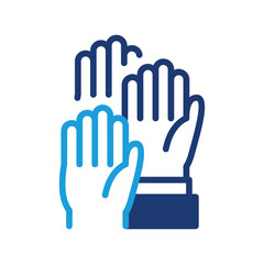 hands up colored icon vector design good for web or mobile app