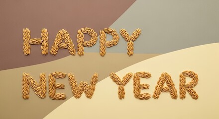 Happy New Year Celebration with Edible Decorations