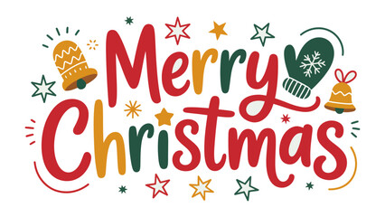 Merry Christmas Cheer: Festive decorations and a joyful greeting capture the spirit of the season, evoking warmth and holiday cheer.