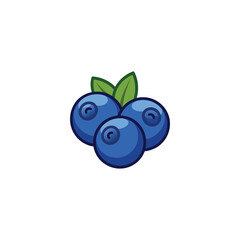 Realistic Blueberry Vector Icon | Fresh Blue Fruit Illustration