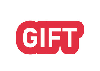gift vector sticker on a white background
Vector sticker with the inscription on a white background