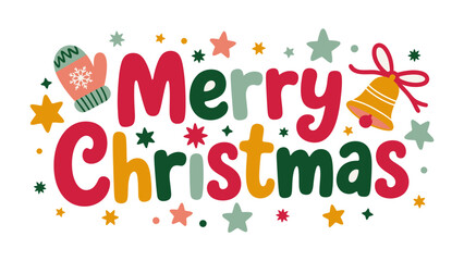 Festive Season's Greetings: A cheerful visual of Merry Christmas adorned with seasonal embellishments, symbolizing the spirit of togetherness and joy during the holidays.