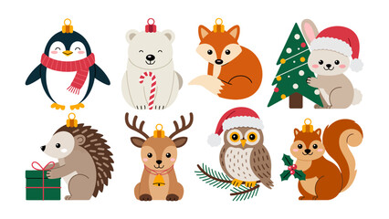 Festive Woodland Ornaments: A charming array of whimsical woodland animal ornaments, each adorned with festive details, ready to bring holiday cheer to any space.