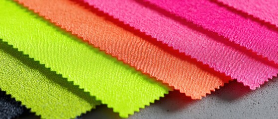 Colorful fabric samples display