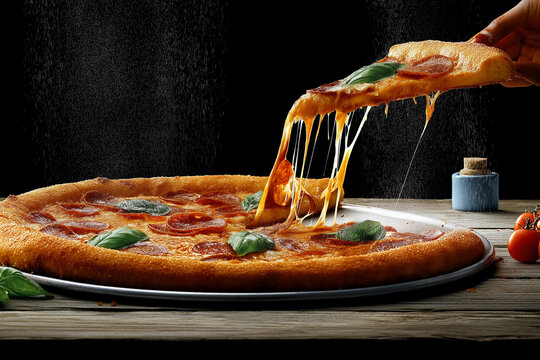 Studio pizza with clean minimal look