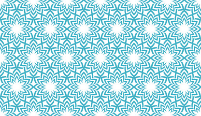Blue Geometric Seamless Pattern. Vector Repeating Background.