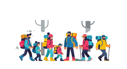 Group Of Hikers Traversing Scenic Trails In Wilderness Areas Seeking Adventure Together