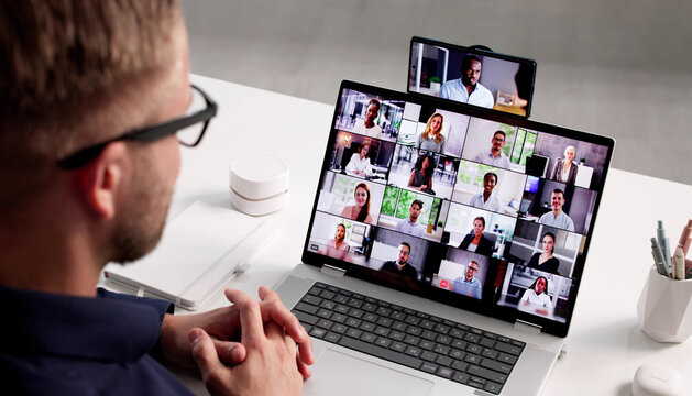 Busy Consultant Balancing Work-Life While Streaming Movie