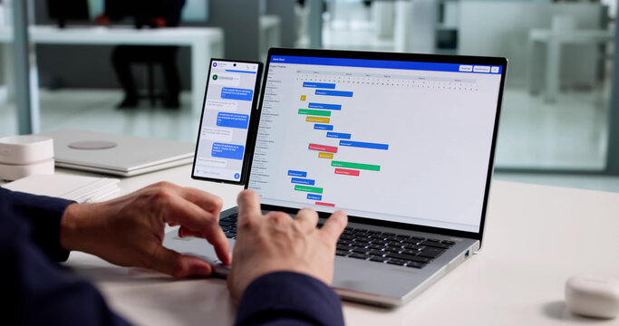 Efficient Project Manager Multitasking With Gantt Chart
