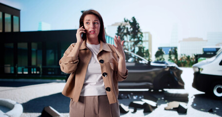 Personal Injury Lawyer Reviewing Evidence For Court Case Presentation