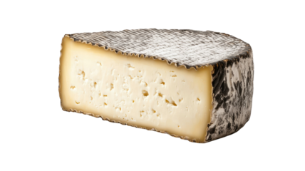 Stick of goat cheese creamy dairy log fresh tangy soft white cheese gourmet ingredient culinary food block isolated on white background