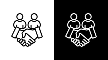 Obraz premium Team Collaboration With Icon Set Design 