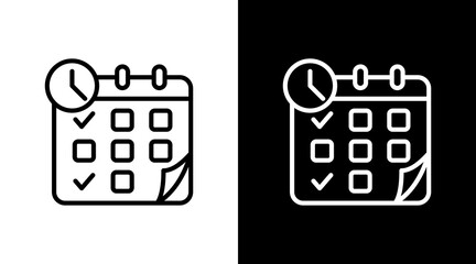 Schedule With Icon Set Design	