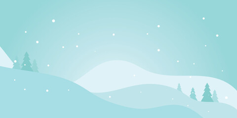 vector illustration of a winter landscape