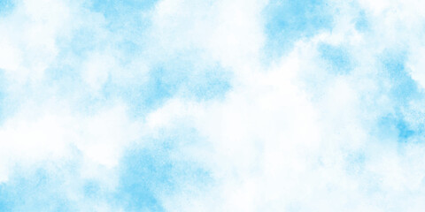 Light blue watercolor abstract background illustration gentle smoke effect against a white background.