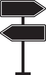 Fototapeta premium Road Sign Board icon. Empty traffic signs isolated on transparent background. Highway attention road sign collection. Blank street traffic symbols, stopping boards. Signaling plates vector.
