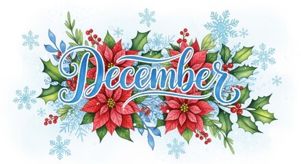 Festive December Winter Holidays Celebration Floral Design