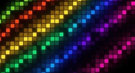 Abstract Colorful Diagonal Pixelated Pattern Background