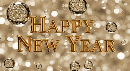 Sparkling Happy New Year Celebration Background