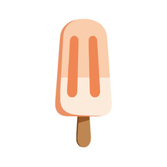 Simple 2D Ice Cream on a Stick Illustration