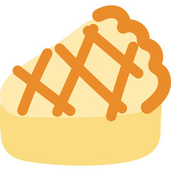 Slice of Delicious Apple Pie With Golden Brown Crust and Lattice Top Served on a White Background