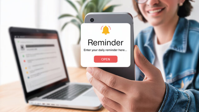 Boost productivity with daily reminders on your phone, stay organized and never miss an important task, perfect for modern lifestyles and busy professionals